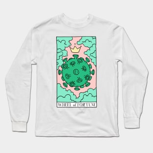 Wheel of Covid Fortune Tarot Card Long Sleeve T-Shirt